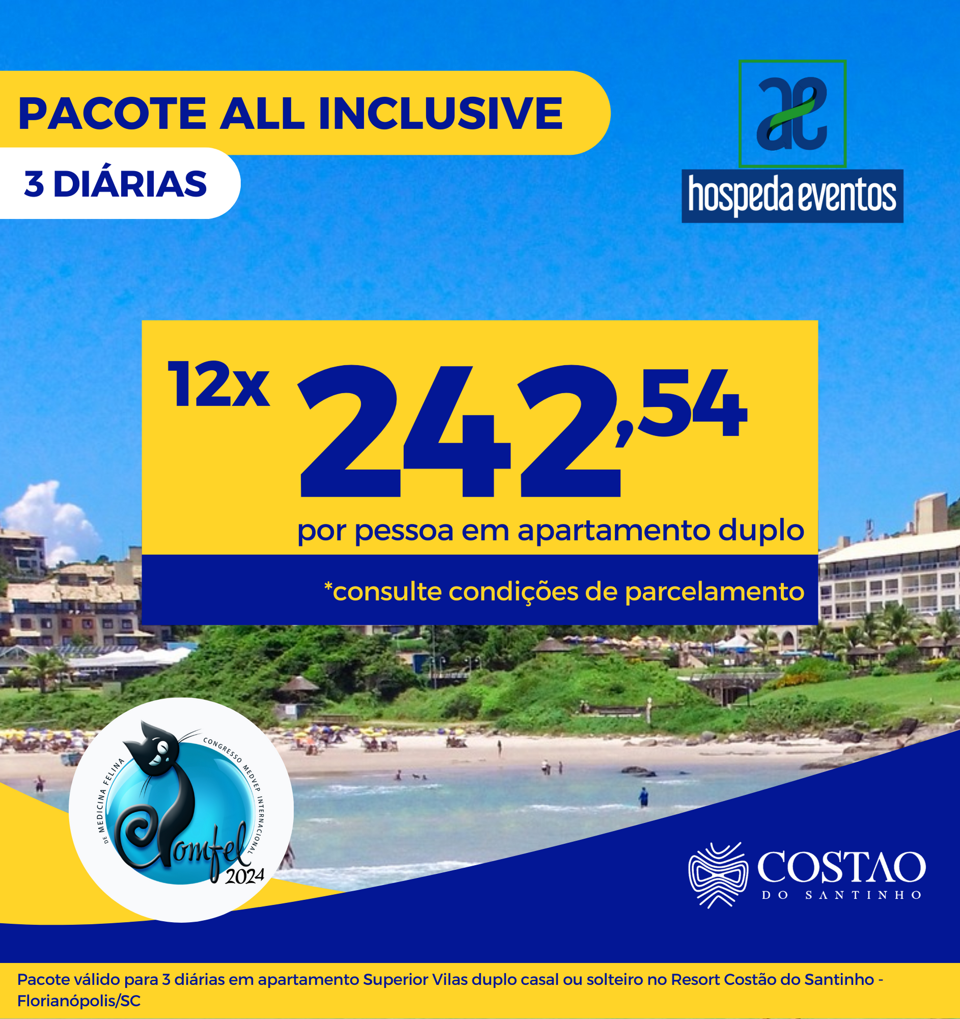 Pacote 3 Diárias Apartamento Superior Vilas Duplo (All Inclusive) + brinde